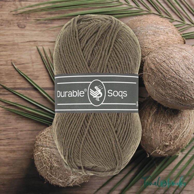 Durable Soqs 404 Deep Taupe - szürkés barna gyapjú zoknifonal - wool socks yarn