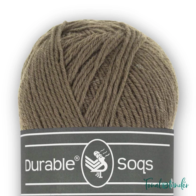 Durable Soqs 404 Deep Taupe - szürkés barna gyapjú zoknifonal - wool socks yarn