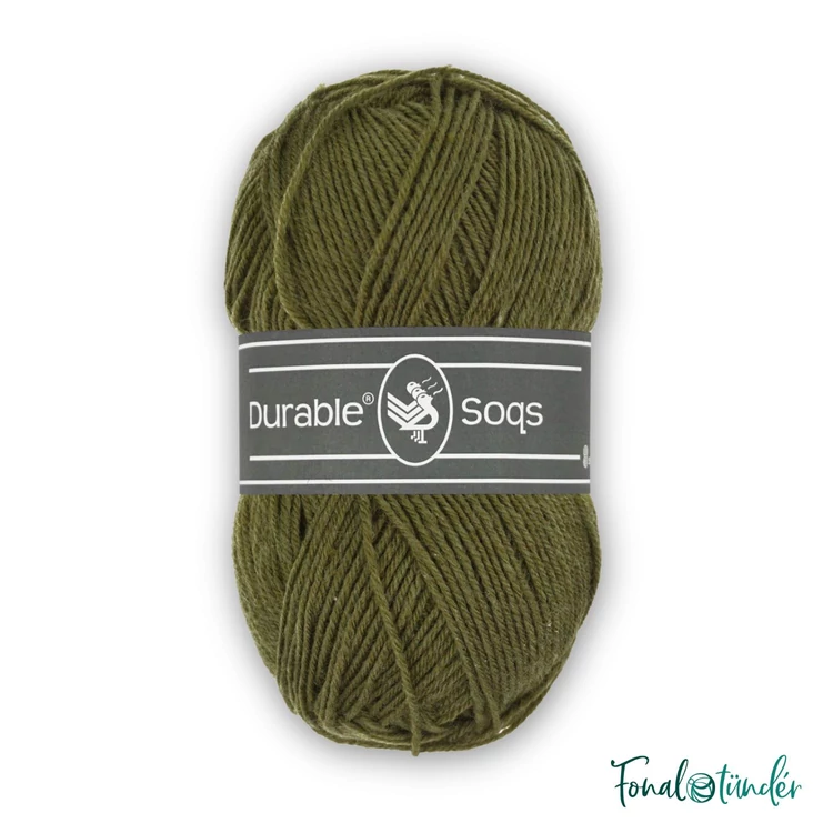 Durable Soqs 405 Cypress - sötétzöld gyapjú zoknifonal - green wool socks yarn