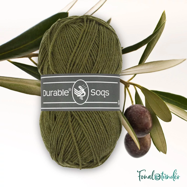 Durable Soqs 405 Cypress - sötétzöld gyapjú zoknifonal - green wool socks yarn