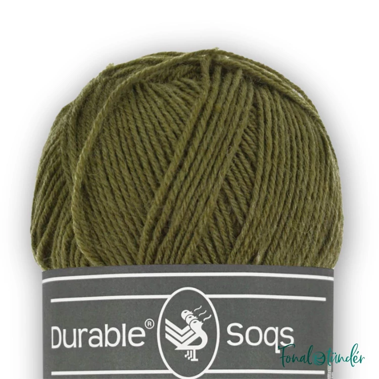 Durable Soqs 405 Cypress - sötétzöld gyapjú zoknifonal - green wool socks yarn