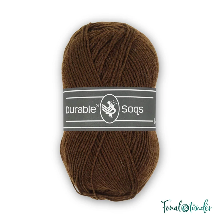 Durable Soqs 406 Chestnut - gesztenyebarna gyapjú zoknifonal - wool socks yarn