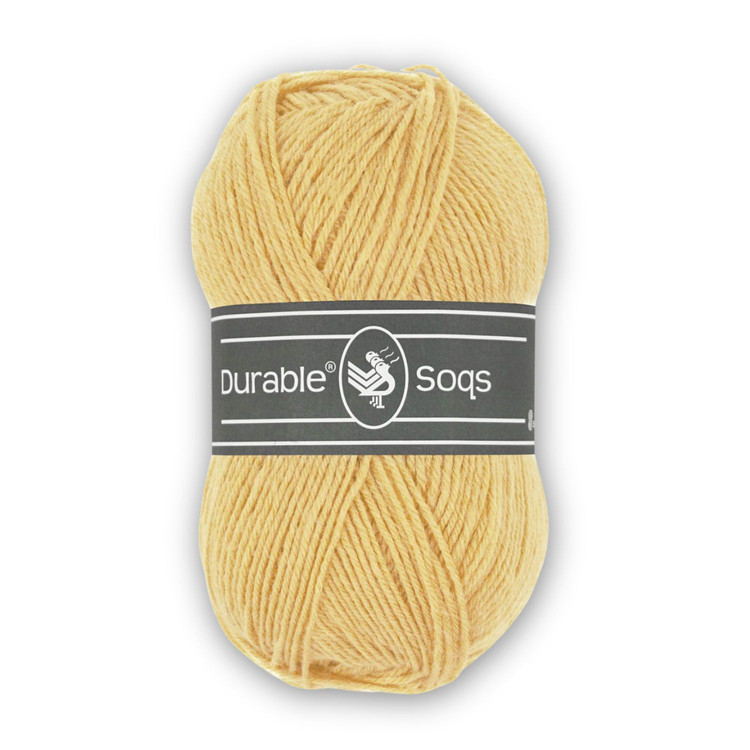 Durable Soqs 409 Bleached Sand - sárga gyapjú zoknifonal