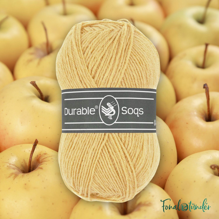 Durable Soqs 409 Bleached Sand - sárga gyapjú zoknifonal