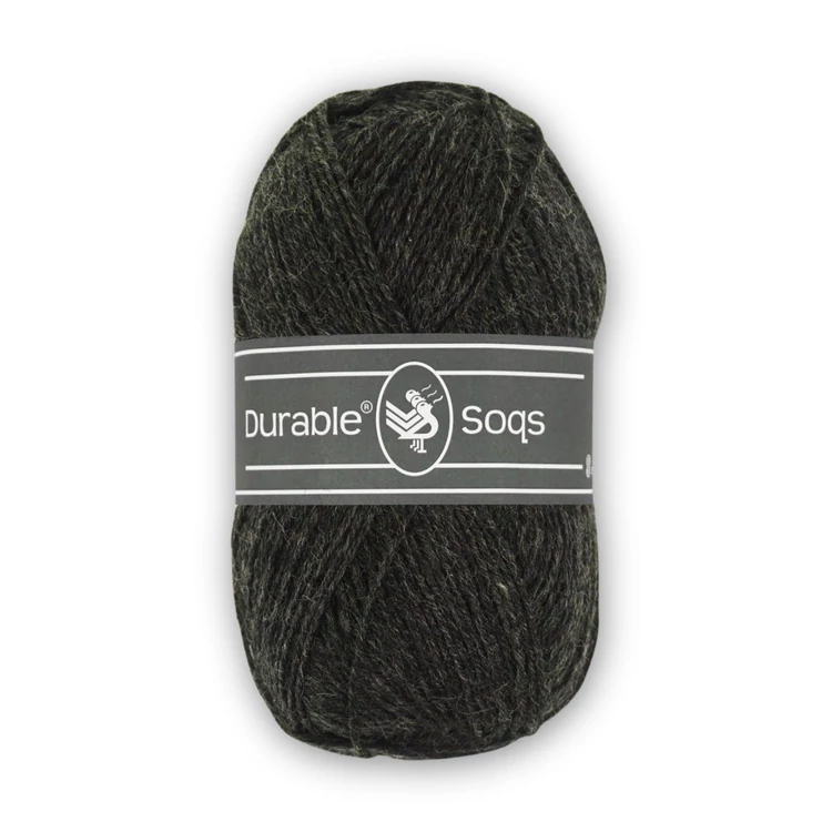 Durable Soqs 412 Phantom - sötétszürke gyapjú zoknifonal - dark gray wool socks yarn