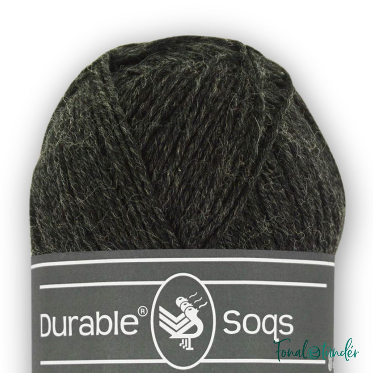 Durable Soqs 412 Phantom - sötétszürke gyapjú zoknifonal