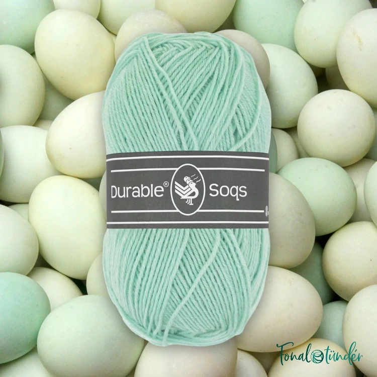 Durable Soqs 416 Duck Egg Blue - halványkék gyapjú zoknifonal - wool socks yarn