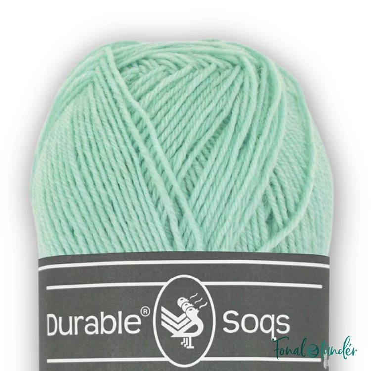 Durable Soqs 416 Duck Egg Blue - halványkék gyapjú zoknifonal - wool socks yarn