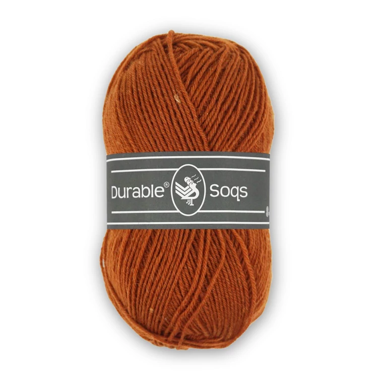Durable Soqs 417 Bombay Brown - barna gyapjú zoknifonal - wool socks yarn