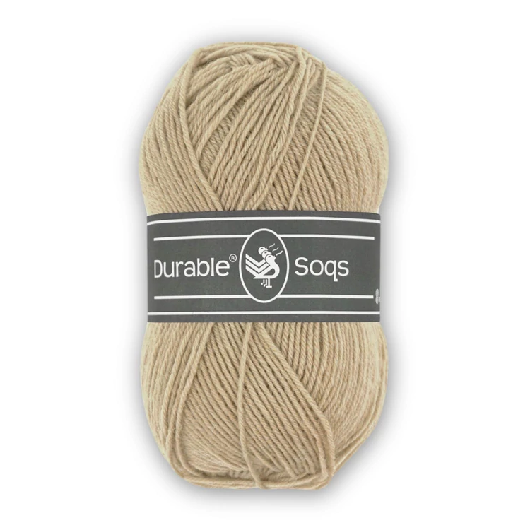 Durable Soqs 422 Sesame - drapp gyapjú zoknifonal - wool socks yarn