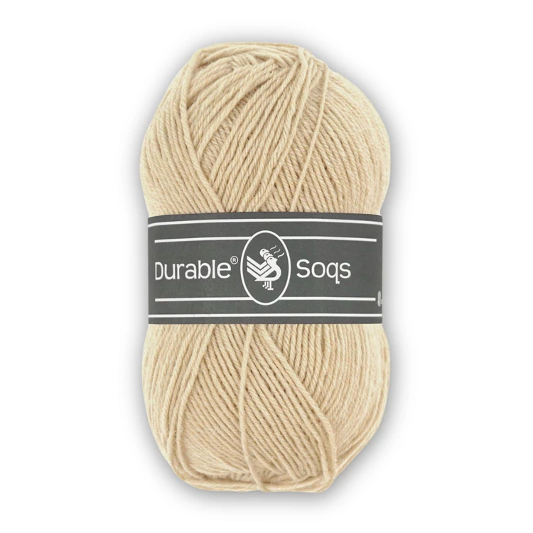 Durable Soqs 423 Cream Tan - halvány drapp gyapjú zoknifonal - wool socks yarn