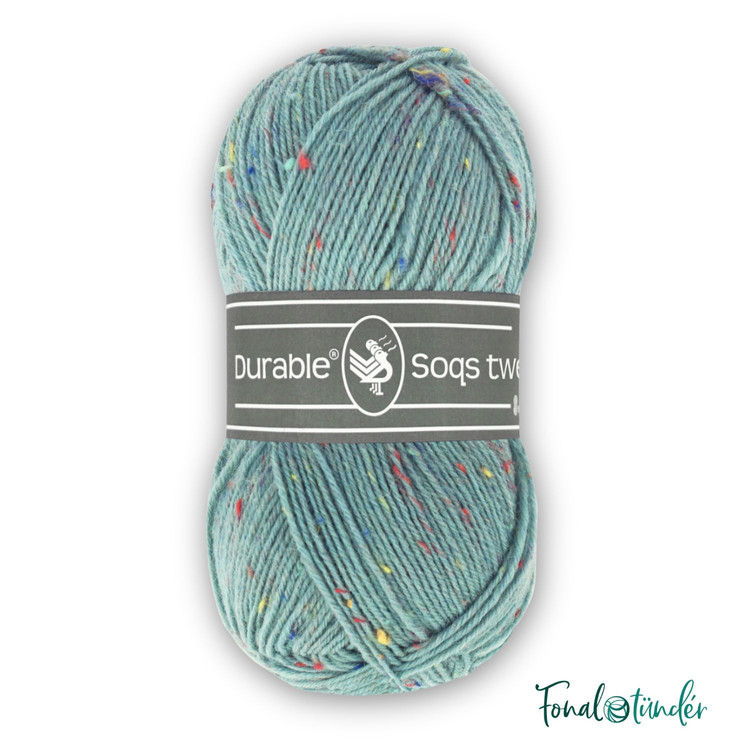 Durable Soqs Tweed 2134 Vintage Green - zöld gyapjú zoknifonal