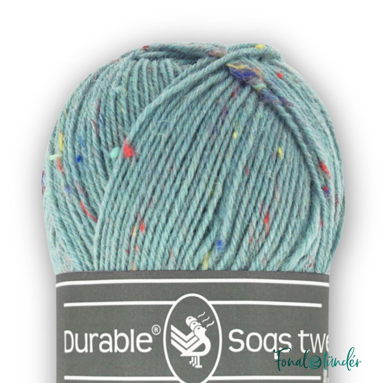 Durable Soqs Tweed 2134 Vintage Green - zöld gyapjú zoknifonal Durable Soqs Tweed 2134 Vintage Green - zöld gyapjú zoknifonal