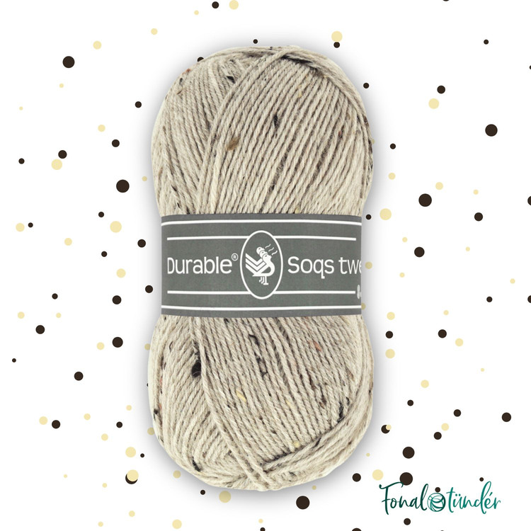 Durable Soqs Tweed 344 Samba Spins - drapp gyapjú zoknifonal Durable Soqs Tweed 344 Samba Spins - drapp gyapjú zoknifonal