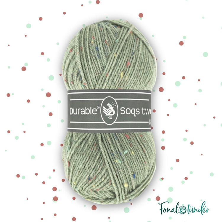 Durable Soqs Tweed 402 Seagrass - fakó zöld gyapjú zoknifonal Durable Soqs Tweed 402 Seagrass - fakó zöld gyapjú zoknifonal