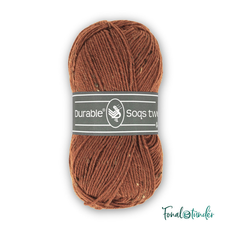 Durable Soqs Tweed 417 Bombay Brown - barna gyapjú zoknifonal