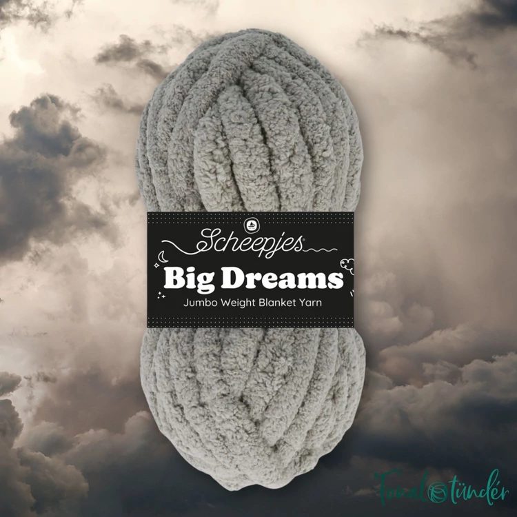 Scheepjes Big Dreams 511 Serenity gray yarn - meleg szürke vastag fonal