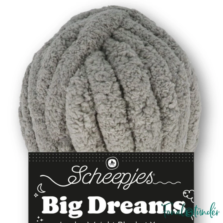 Scheepjes Big Dreams 511 Serenity gray yarn - meleg szürke vastag fonal