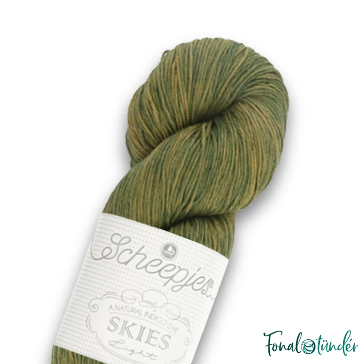 Scheepjes Skies Light 116 Cumulonimbus - green cotton yarn - zöld fonal