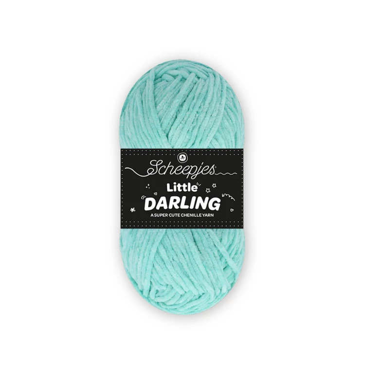 Scheepjes Little Darling 408 Bluefish - chenille yarn - világoskék zsenília fonal