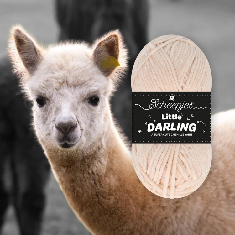 Scheepjes Little Darling 418 Alpaca - chenille yarn - bézs zsenília fonal