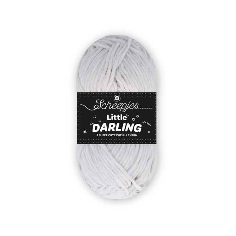 Scheepjes Little Darling 423 Hippo - chenille yarn - szürke zsenília fonal