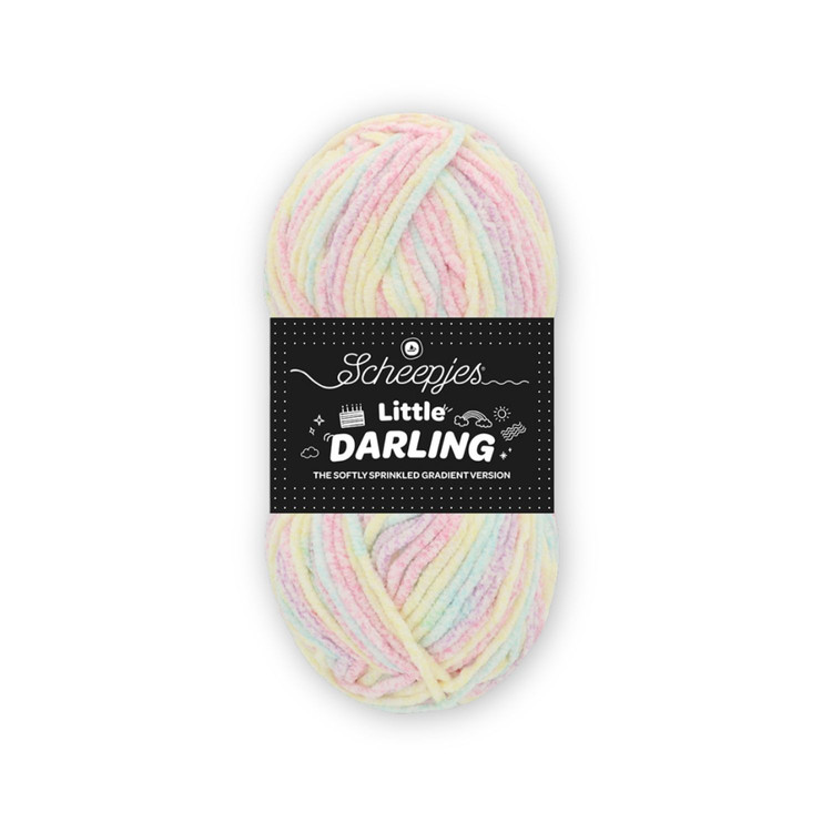 Scheepjes Little Darling - Sprinkled Gradient - 01 Snow Cone - zsenília fonal Scheepjes Little Darling - Sprinkled Gradient - 01 Snow Cone - zsenília fonal