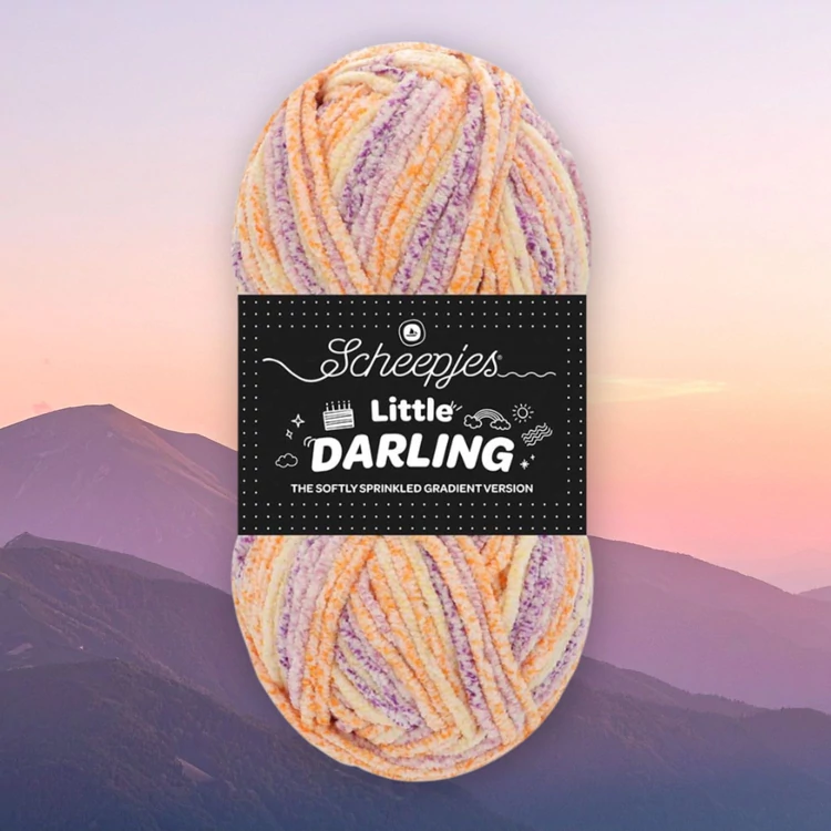 Scheepjes Little Darling Gradient 02 Sunset - chenille yarn - zsenília fonal