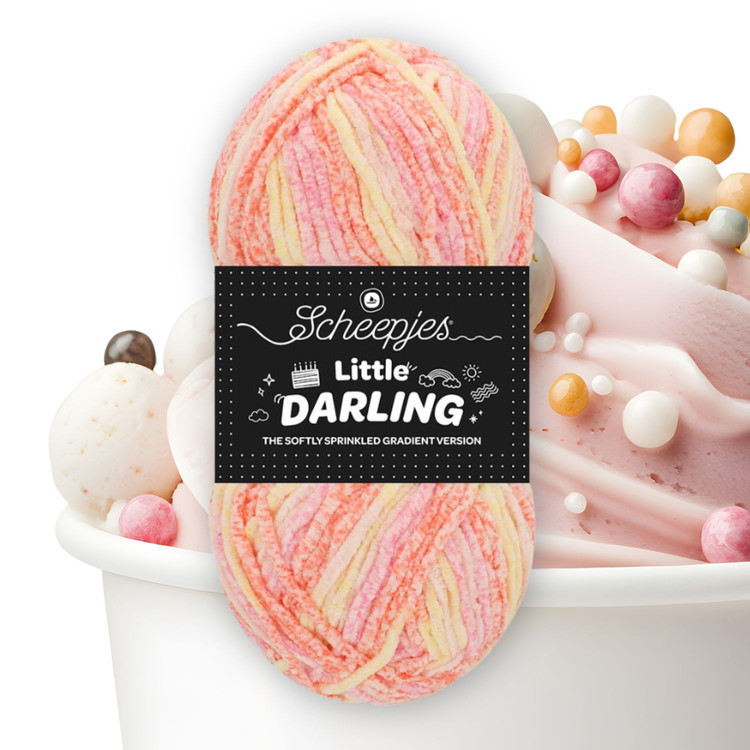 Scheepjes Little Darling - Sprinkled Gradient - 05 Strawberry - zsenília fonal Scheepjes Little Darling - Sprinkled Gradient - 05 Strawberry - zsenília fonal