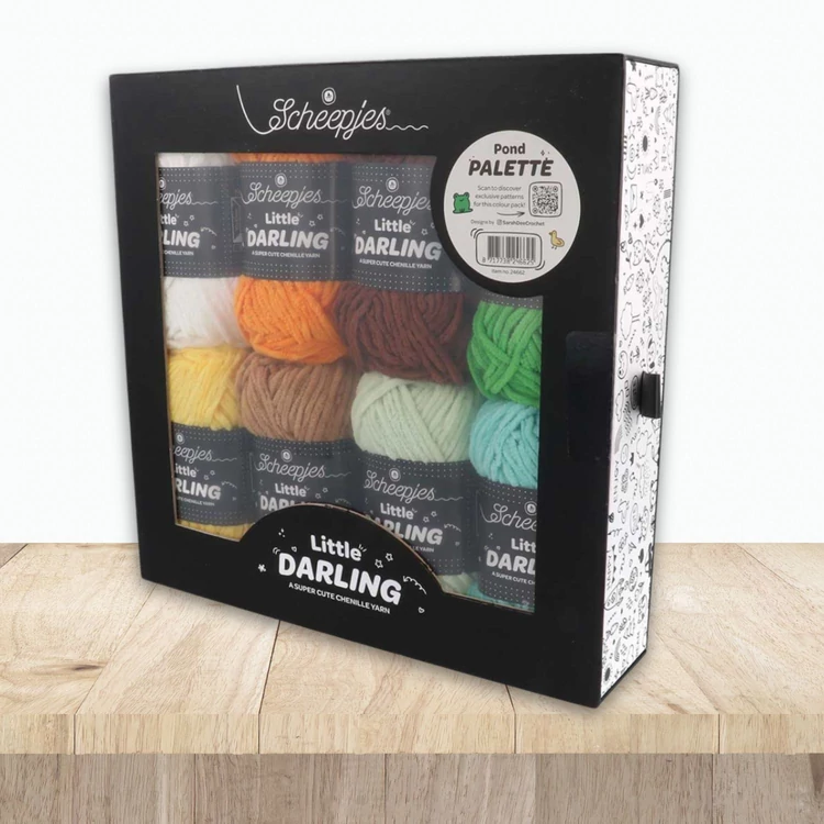 Scheepjes Little Darlin  Pond Palette Yarn Pack - 8 gombolyag fonal  - 8 balls of yarn