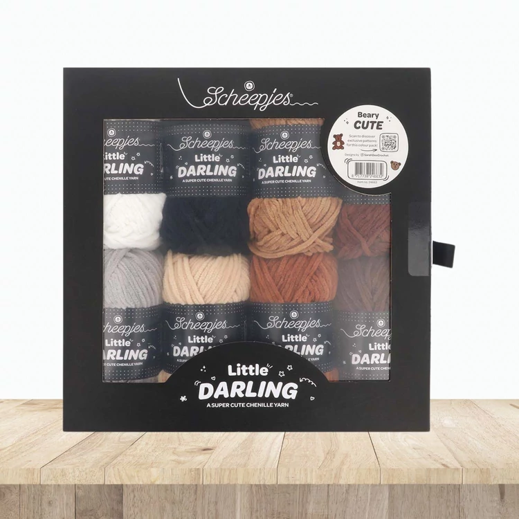 Scheepjes Little Darlin Beary Cute Yarn Pack - 8 gombolyag fonal  - 8 balls of yarn