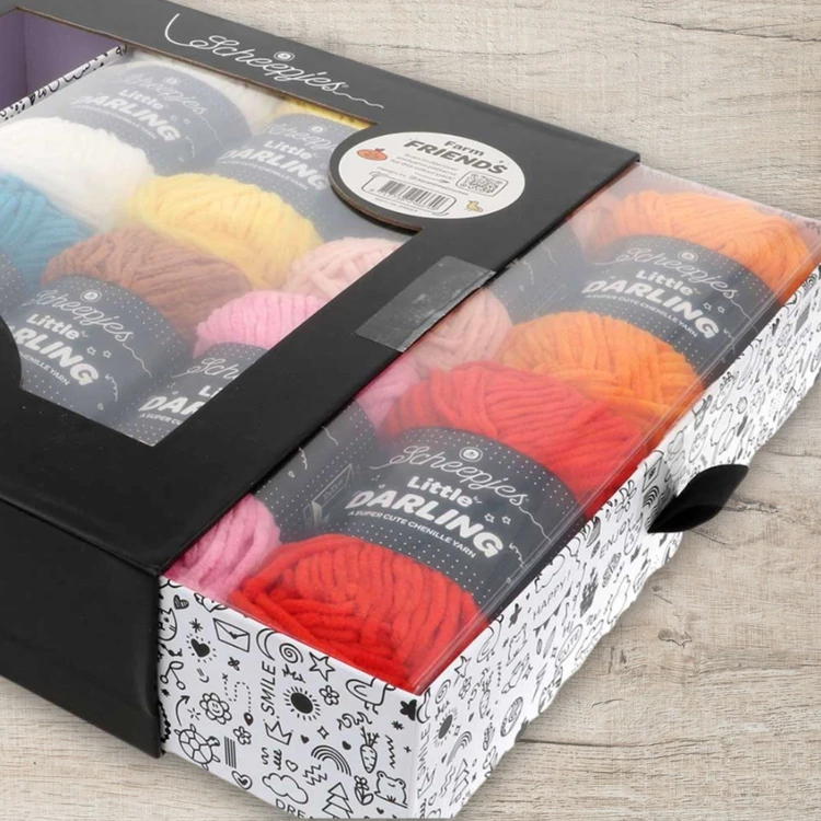 Scheepjes Little Darlin Farm Friends Yarn Pack - 8 gombolyag fonal  - 8 balls of yarn