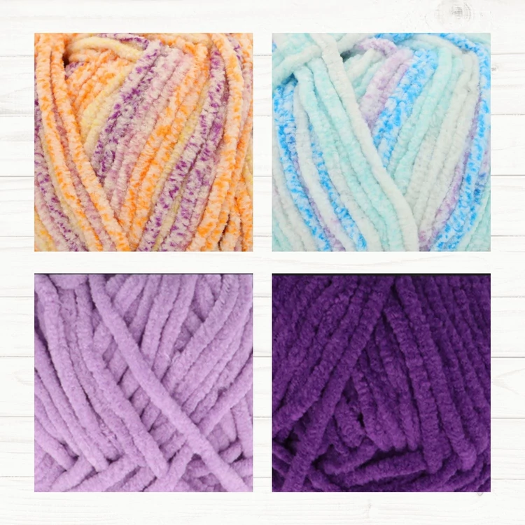 Scheepjes Little Darling Lollipop Lane - chenille yarn pack - zsenília fonal csomag