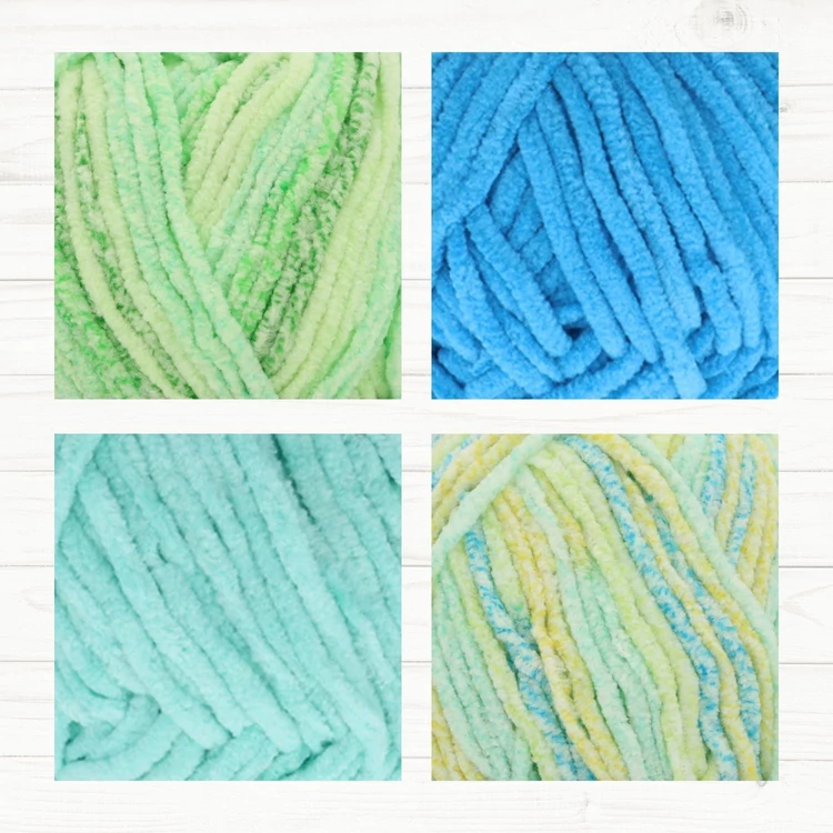 Scheepjes Little Darling Puddle Play - chenille yarn pack - zsenília fonal csomag