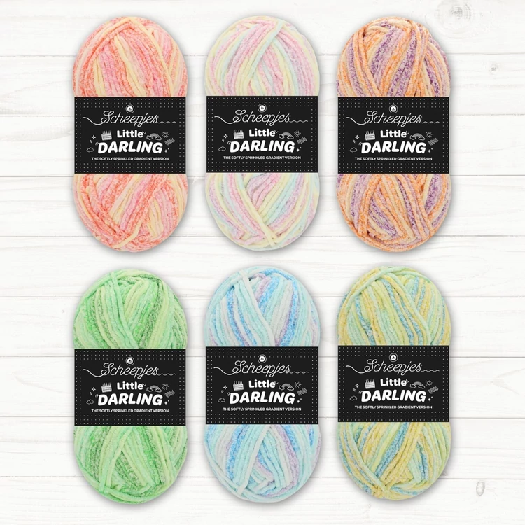 Scheepjes Little Darling Sugar Rush - chenille yarn pack - zsenília fonal csomag