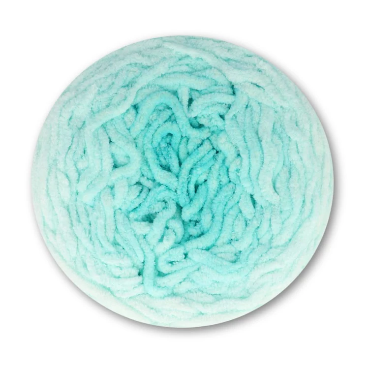 Scheepjes Big Darling 432 Stingray - gradient chenille yarn - türkiz színátmenetes zsenília fonal