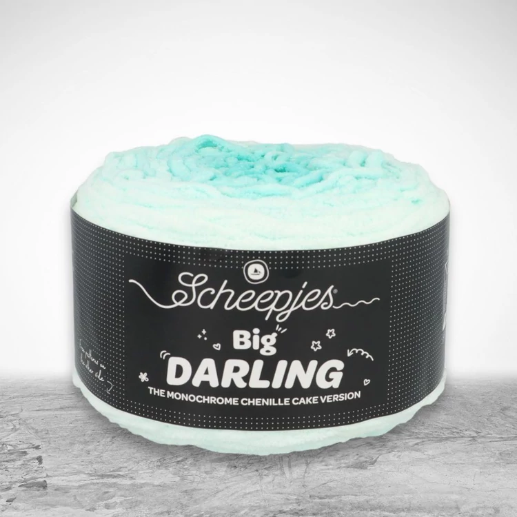 Scheepjes Big Darling 432 Stingray - gradient chenille yarn - türkiz színátmenetes zsenília fonal