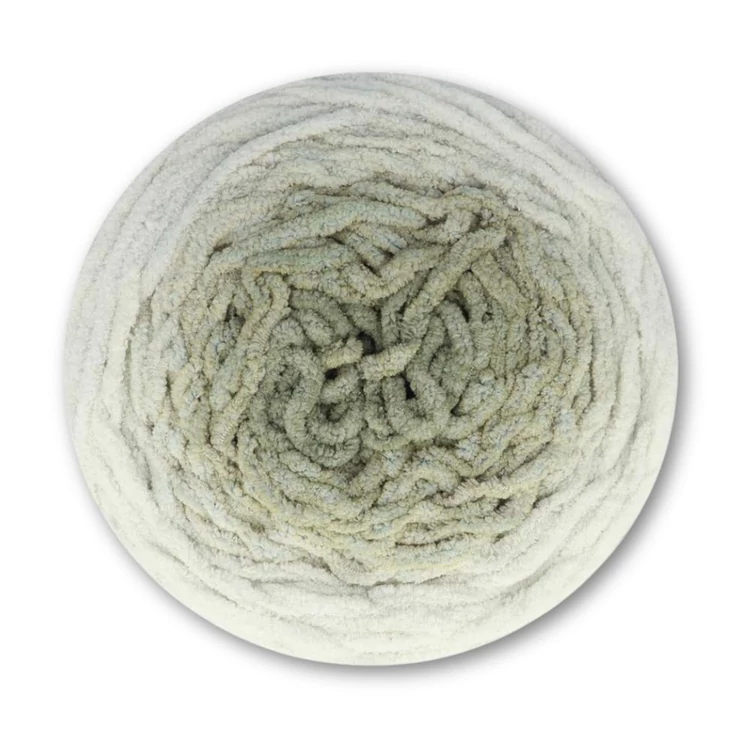 Scheepjes Big Darling 442 Chameleon green - gradient chenille yarn - színátmenetes zsenília fonal