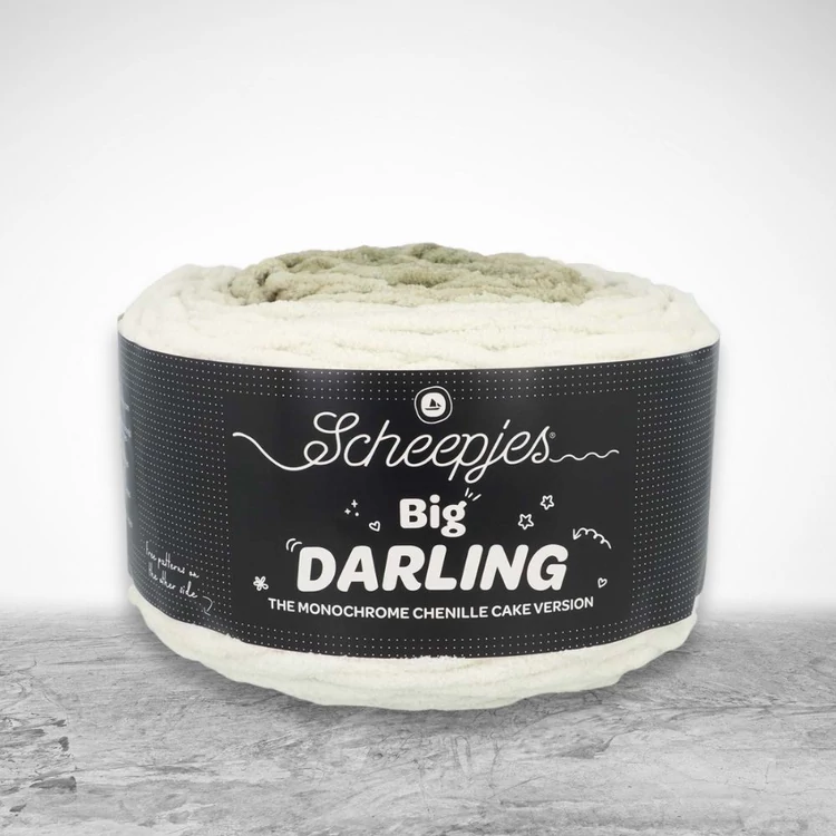 Scheepjes Big Darling 442 Chameleon green - gradient chenille yarn - színátmenetes zsenília fonal