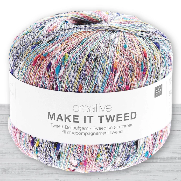 Rico - Make it Tweed - 001 Multicolor  - sokszínű kreatív tweed kiegészítő fonal