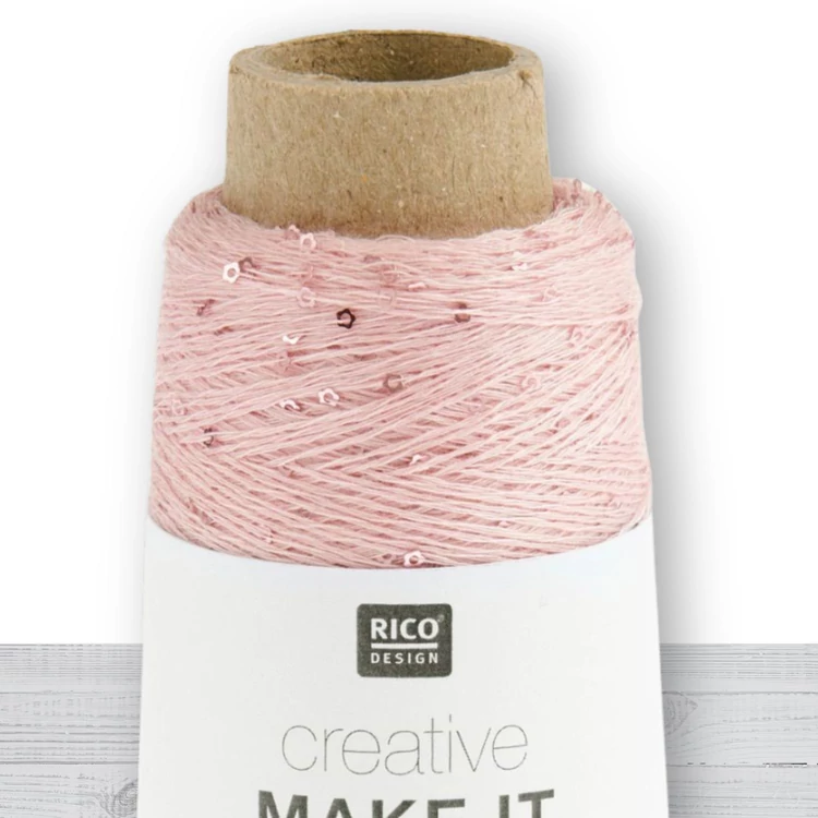 Creative Make It Blümchen 001 Pink - flitteres rózsaszín fonal