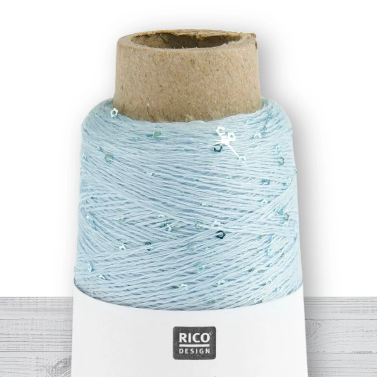 Creative Make It Blümchen 003 Aqua - flitteres világoskék fonal