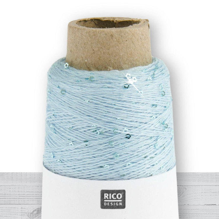 Rico Make it Blümchen - 003 Aqua - flitteres kreatív fonal