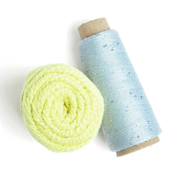 Rico Make it Blümchen - 003 Aqua - flitteres kreatív fonal