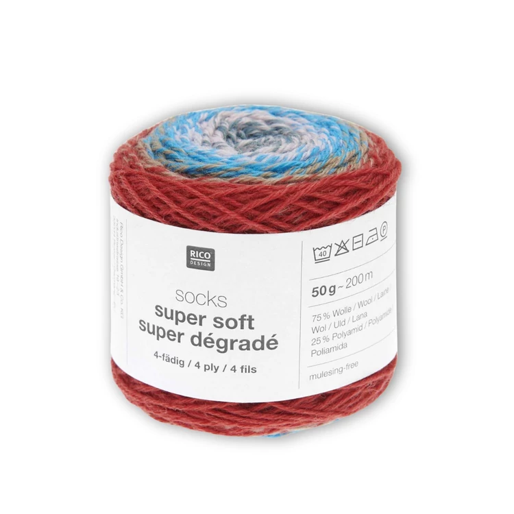 Rico Socks Degrade - 003 Modern - wool sock yarn - színátmenetes zokni fonal