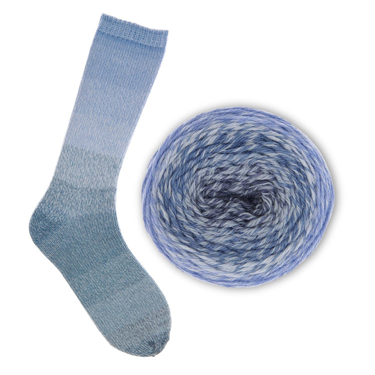 Rico Socks Degrade - 009 Blue - színátmenetes zokni fonal