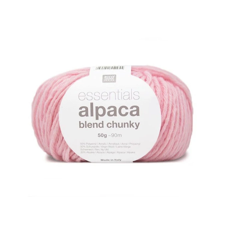 Rico Alpaca Chunky 015 Pink - wool yarn - rózsaszín gyapjú fonal 