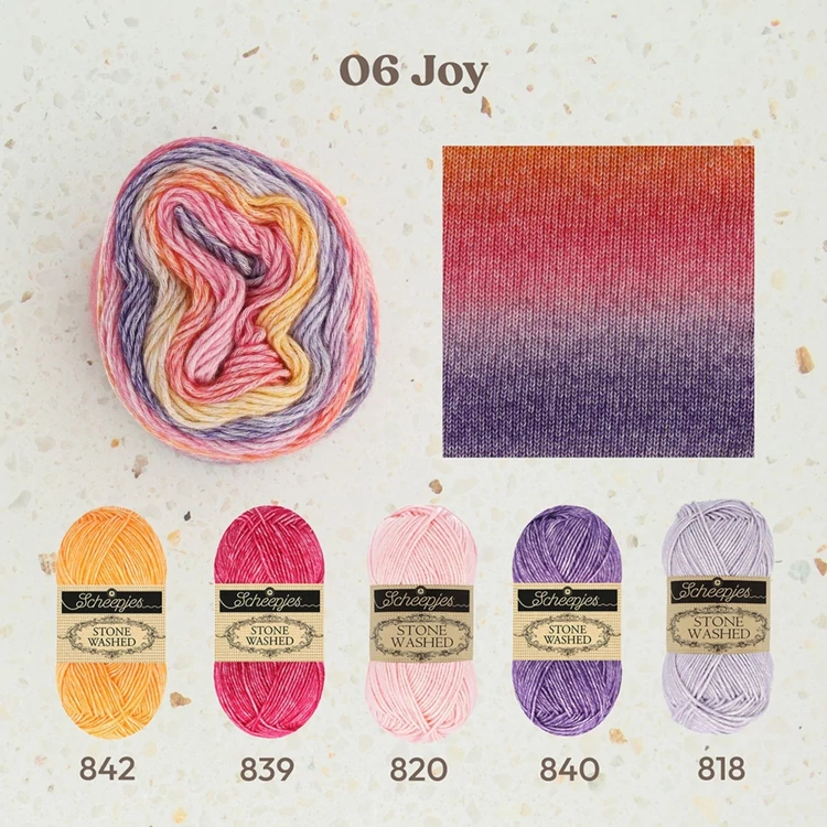 Scheepjes Stone Washed Flow 06 Joy - színátmenetes fonal
