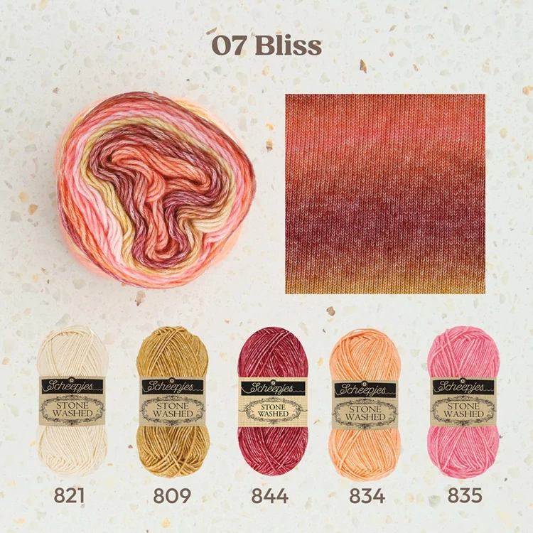 Scheepjes Stone Washed Flow 07 Bliss - színátmenetes fonal