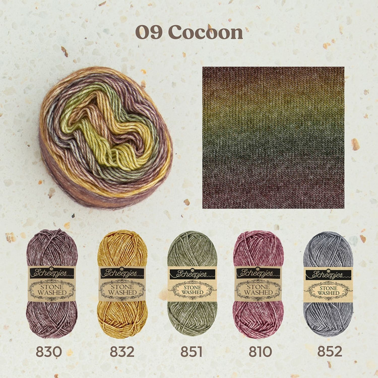 Scheepjes Stone Washed Flow - 09 Cocoon - színátmenetes fonal